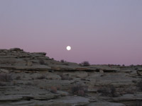 The moon rising over Sand Bench