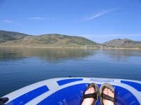 Raft at Scofield Reservoir